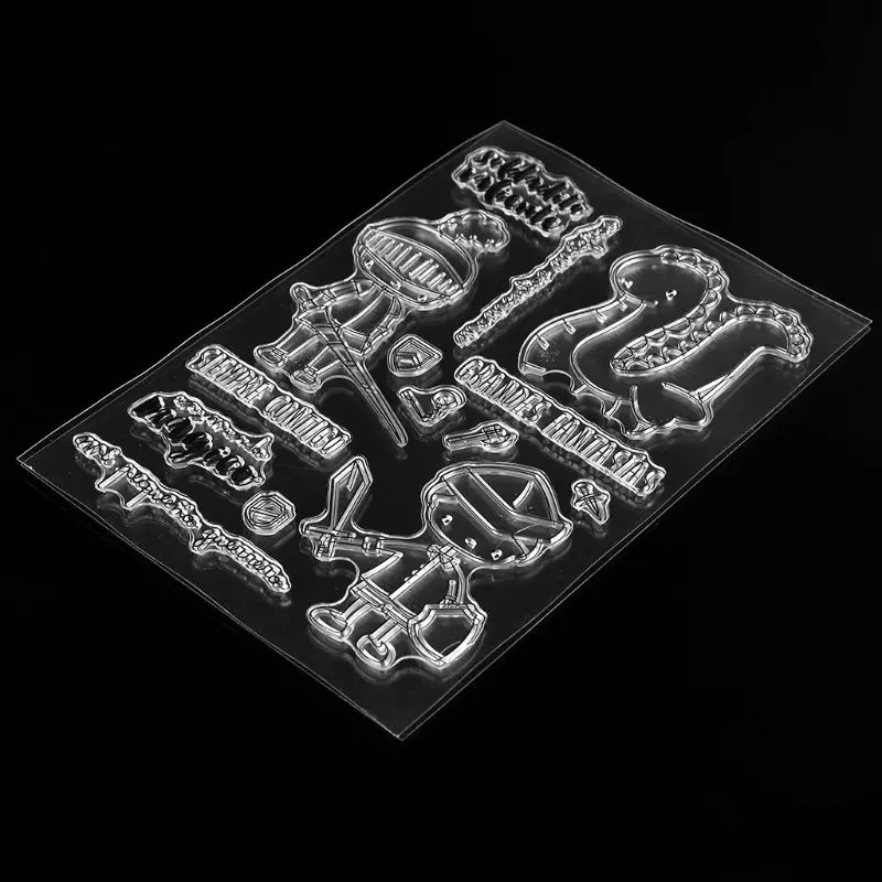 Меч Силиконовые DIY прозрачные штампы Скрапбукинг для фотоальбома бумажная