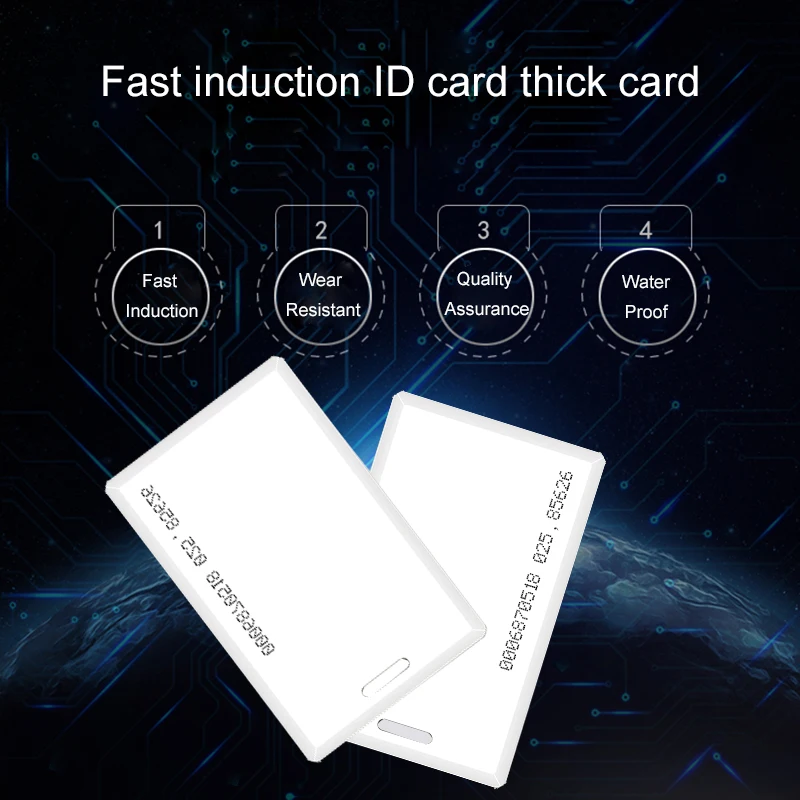 Eseye 10 шт. EM4100 Tk4100 125 кГц карта контроля доступа RFID 1.8мм метка смарт карты наклейка