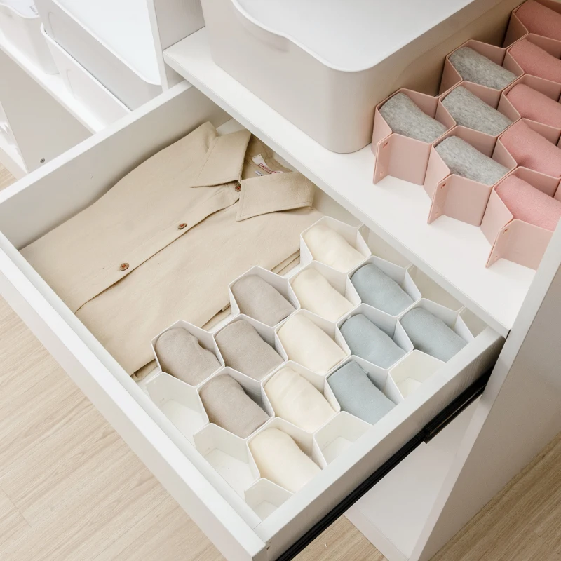 Drawer Divider Wardrobe Beehive Nest Compartment Layered Underwear Socks Storage Consolidation Box Partition | Мебель