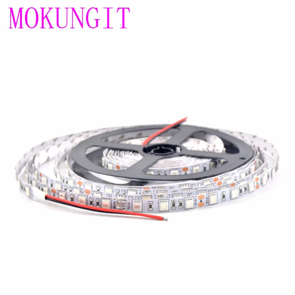 Mokungit 50M 60 pcs/m 300 LEDs 5050 SMD red color LED Flexible Strip ribbon Light DC12V Not Waterproof for Home Garden | Лампы и