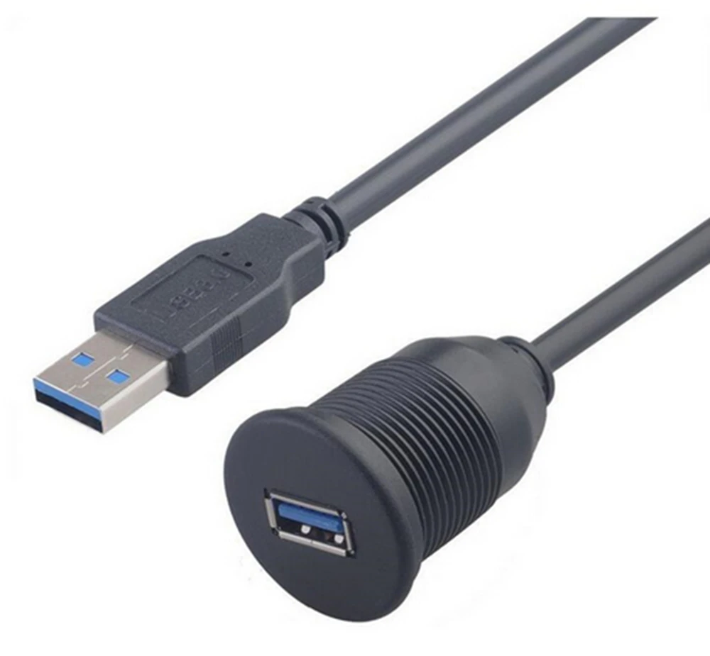 USB 3 0 Male to Female AUX Flush Mount Car Удлинительный кабель для автомобиля грузовика лодки
