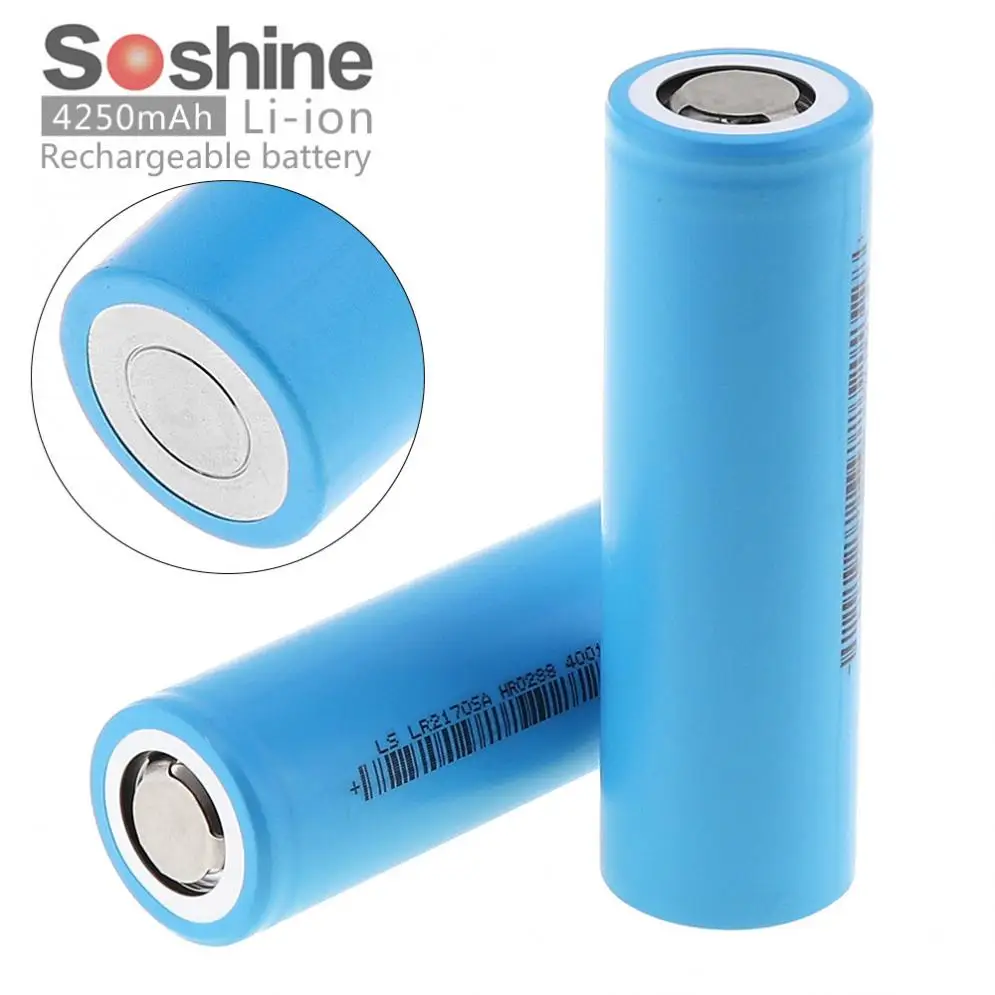 Литий ионная аккумуляторная батарея Soshine 3 7 в 21700 40 А 4250 мАч 14 8 Вт с