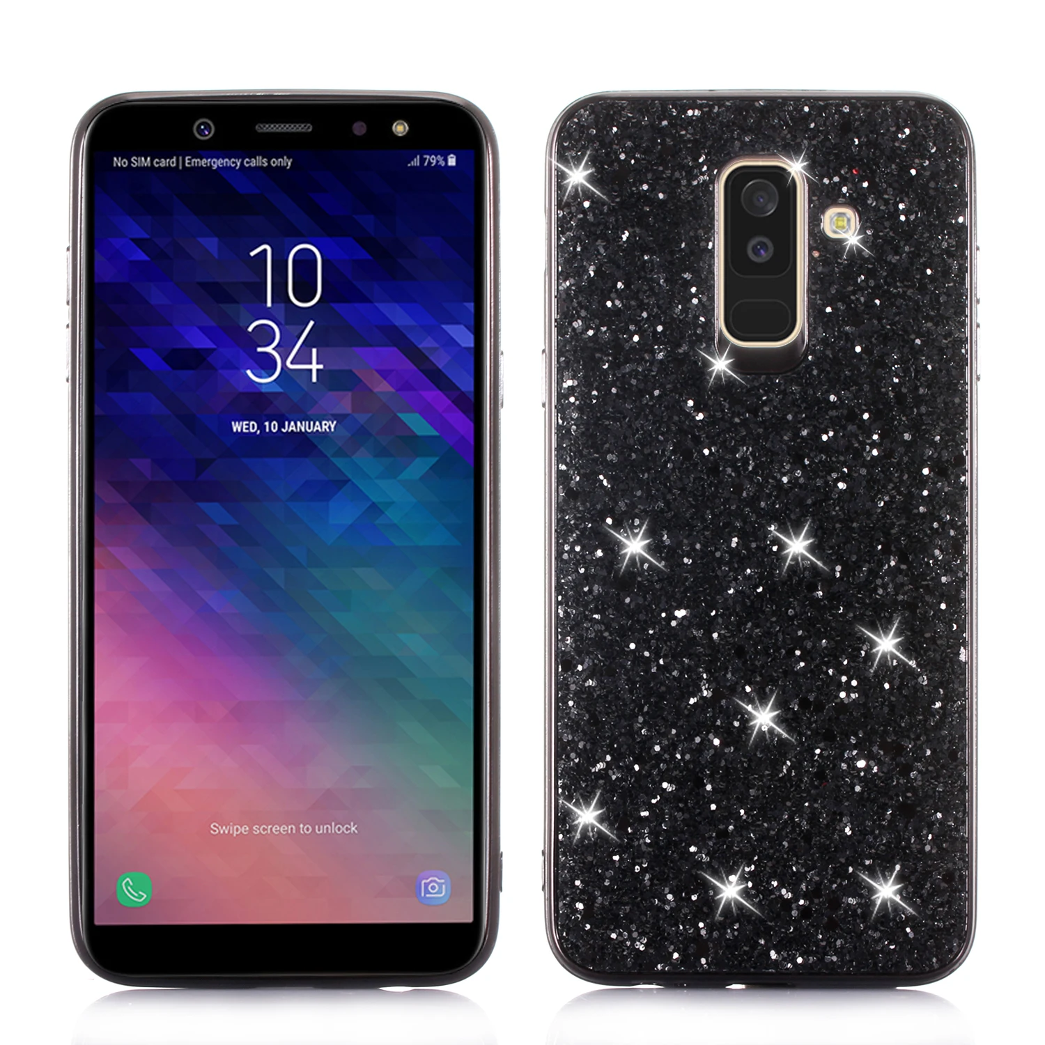 Q UNCLE Bling Glitter Soft Silicon Mobile Phone Case For Samsung Galaxy J4 J6 A6 A8 S9 Plus J8 A7 A9 2018 J7 Neo J5 J3 A5 |