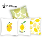 Мультяшные наволочки с тропическими фруктами, летняя наволочка мистер лимон, наволочка, желтое украшение, наволочка для стула, домашняя диванная подушка
