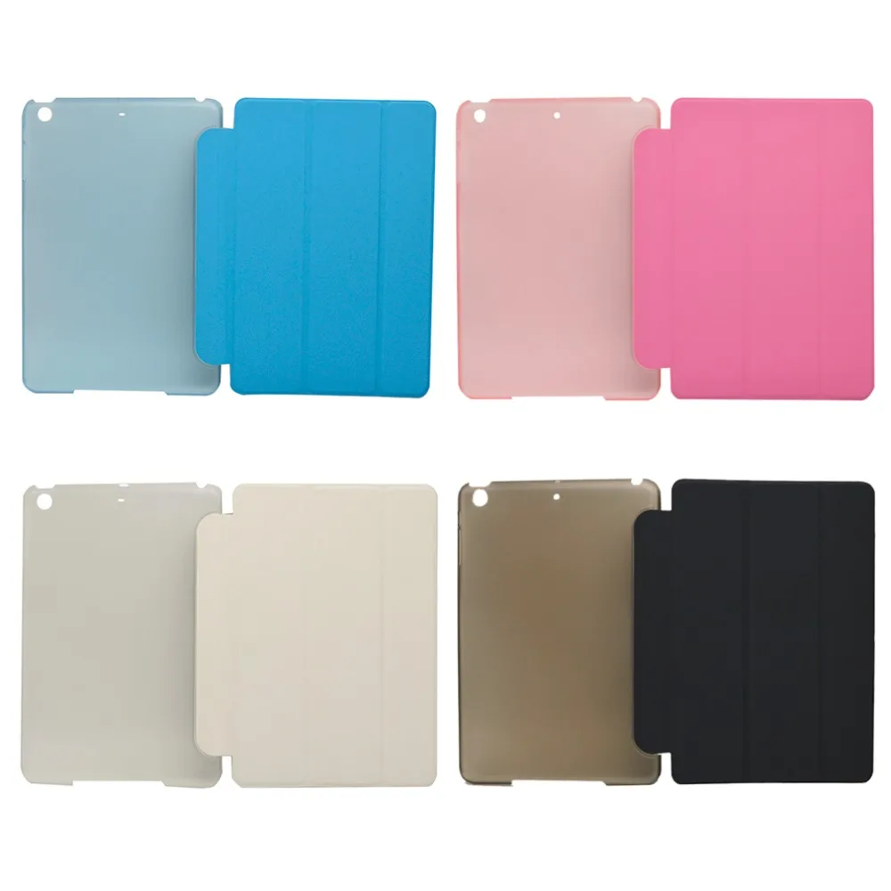 Ультра тонкий смарт-чехол с подставкой Чехол для Ipad Mini 1 2 3 трехслойный PU кожаный чехол с кристальной жесткой задней 7," чехол для планшета с откидной крышкой