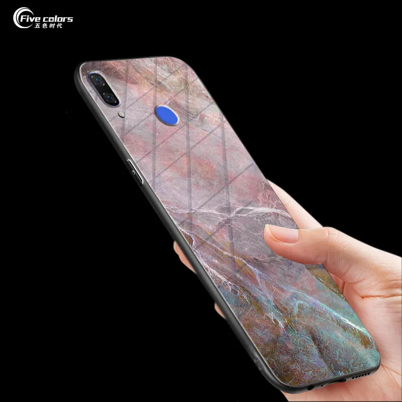 Роскошный чехол из закаленного стекла со звездным пространством для Huawei Nova 3 6 &quot