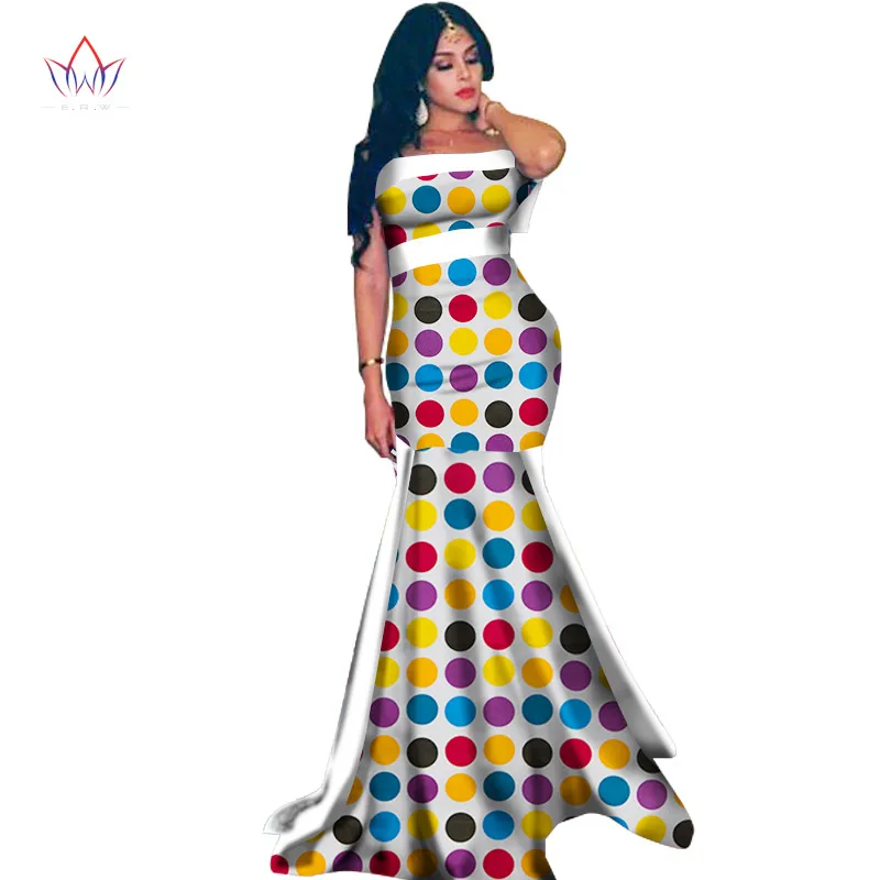 Новое Африканское длинное платье для женщин Dashiki Vestidos хлопок принт лоскутное платье Женская африканская одежда WY1410