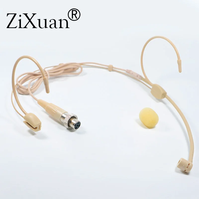Мини XLR 4 Pin закручивающийся наушник с головным креплением микрофон Микрофон Для