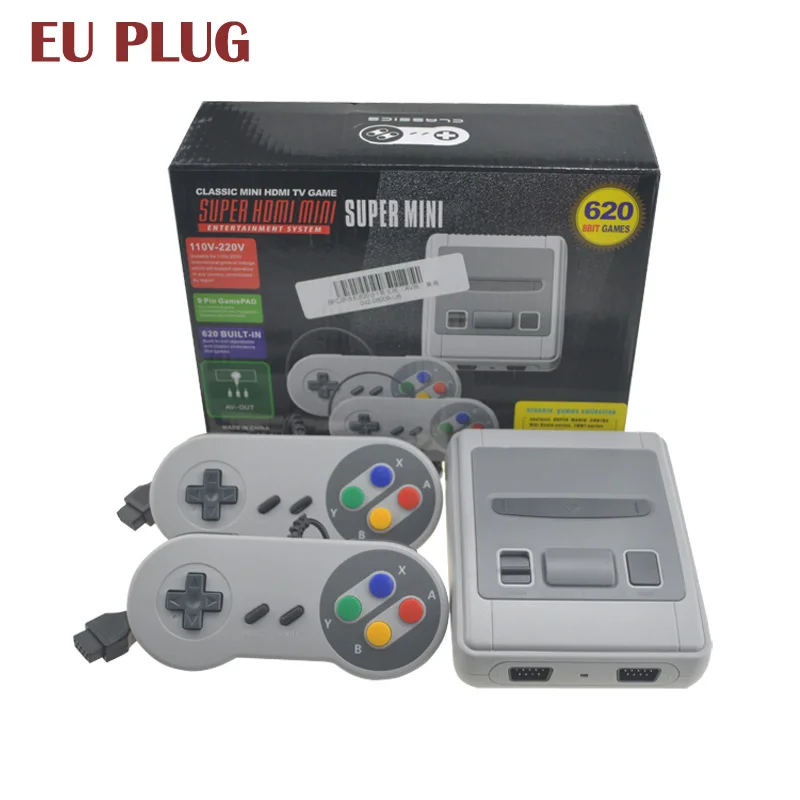 620 Games AV-EU HDMI tv Out видео игровые консоли встроенные 600 классические игры для игр Nes с проводными контроллерами 2 шт - Цвет: 620 Games AV-EU