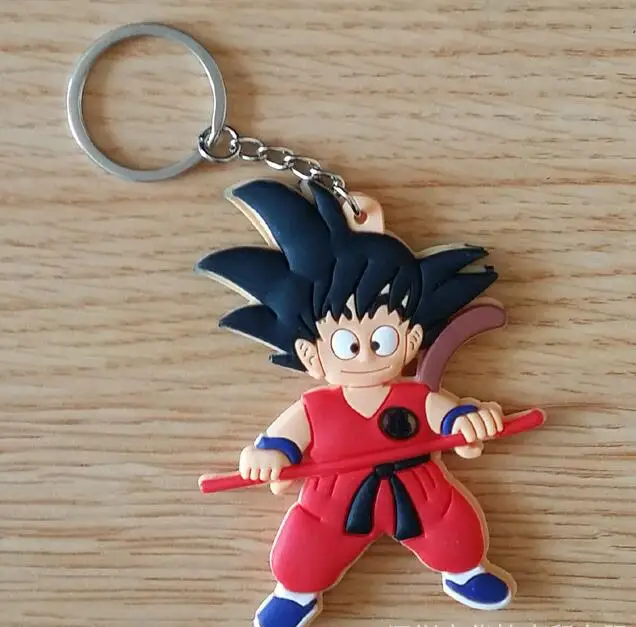 Dragon Ball Z Son Goku супер ПВХ Запчасти и аксессуары кулон аниме украшение унисекс сумка Подвески на цепочках брелок sgift - Цвет: Зеленый