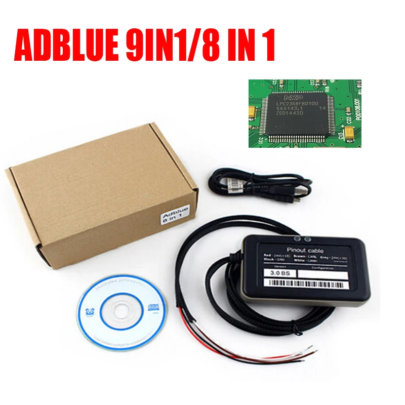 Лучшая микросхема 9 в 1 эмулятор Adblue OBD2 Trucks универсальная система эмуляции AdBlue В 1/8