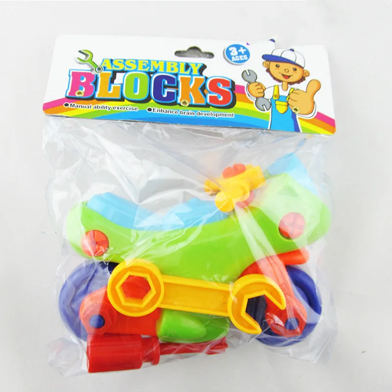 3D мотоцикл Пазлы DIY велосипед детские игрушки собранные с зажимом инструмента и