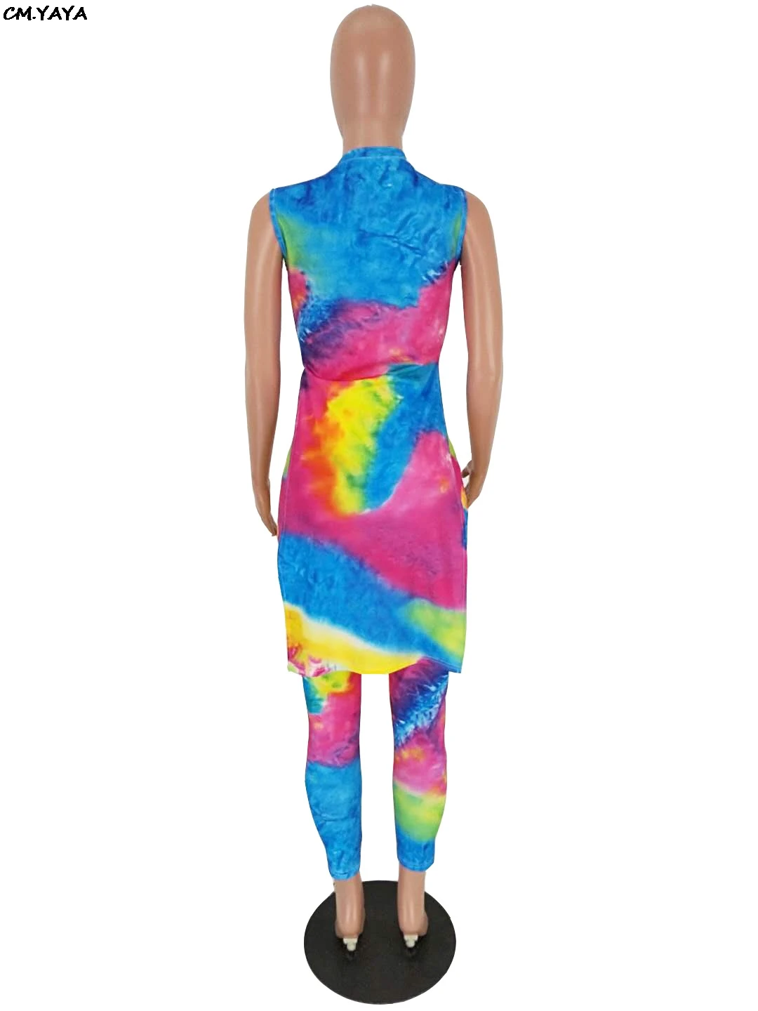 Новинка 2019 женский летний костюм с принтом tie dye galaxy о-образным вырезом высоким