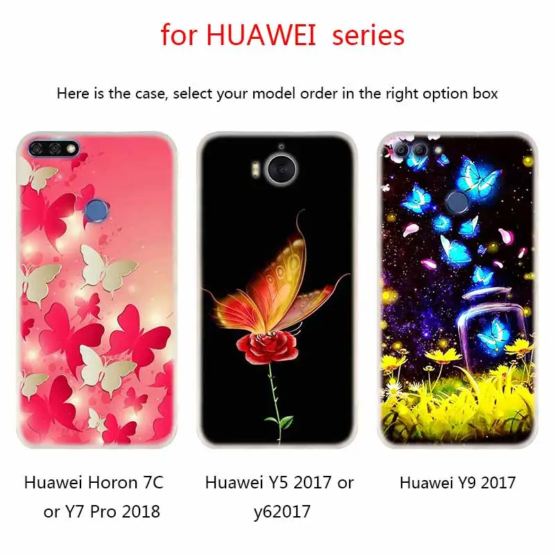 Soft Silicone Case For Huawei Mate 30 20 10 Lite Pro 20X S Y9 2018 2019 NOVA 3 3i 4 black Cute Butterfly Flower | Мобильные телефоны