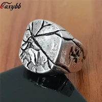 punk men ring square big width signet rings fashion male finger ring stainless steel jewelry