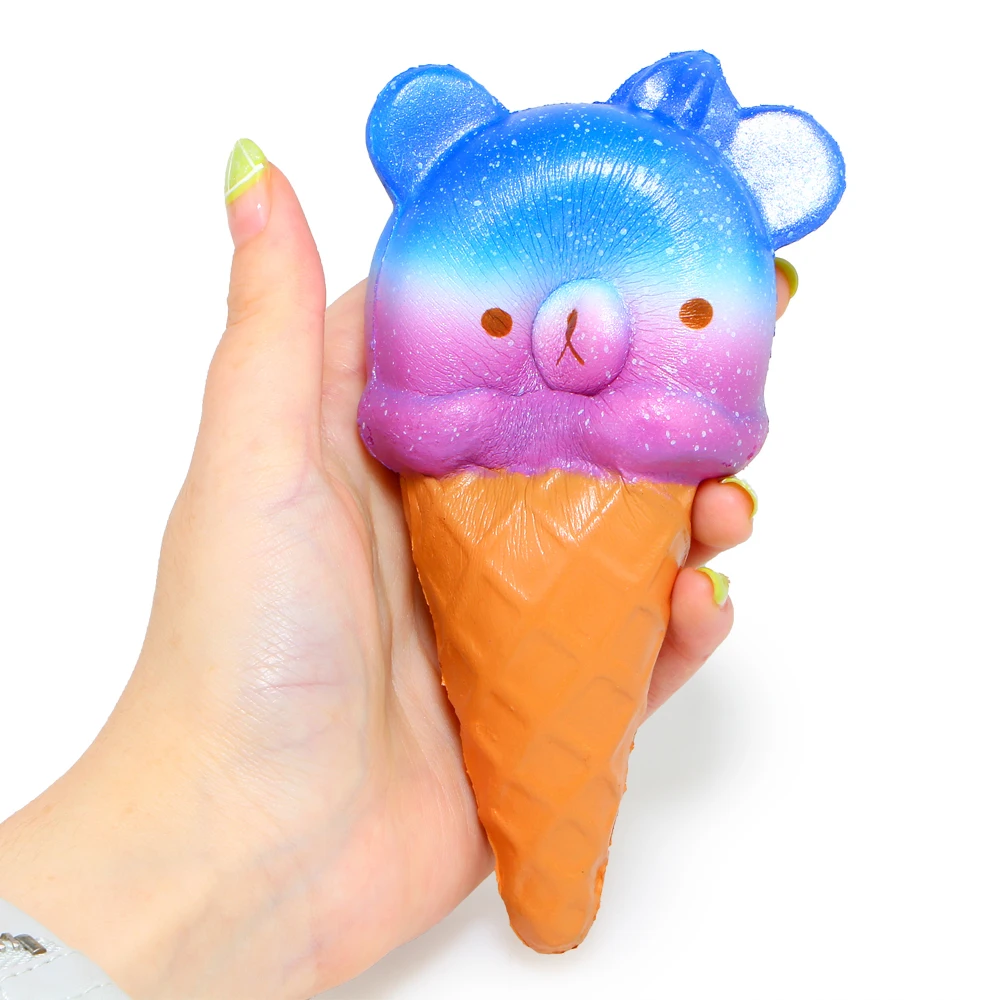 Jumbo милый мягкий красочный Медведь Мороженое супер медленно поднимающийся