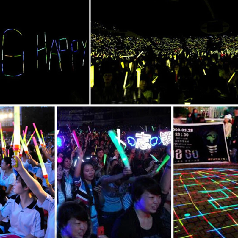 1 шт. 7 цветов светящийся светильник палочки светодиодная палочка из вспененного