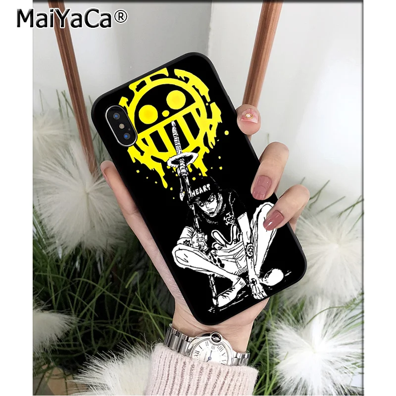 A3 MaiYaCa one piece Monkey D Луффи Зоро ТПУ мягкий черный чехол для телефона iPhone X XS MAX 6 6S 7 7plus 8 8Plus 5 5S XR - Цвет: A3