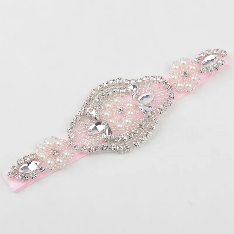 4pink Nishine кристальная блестящая повязка на голову, стразы, Детская повязка для волос, головные уборы для новорожденных, реквизит для фотосессии, свадебные украшения, повязка на голову - Цвет: 4pink
