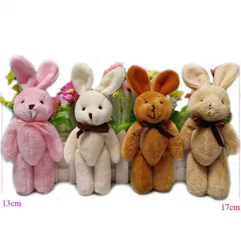17 см плюшевый Мини кролик шарнирный мягкие Подвески мультяшный Букет Кукла