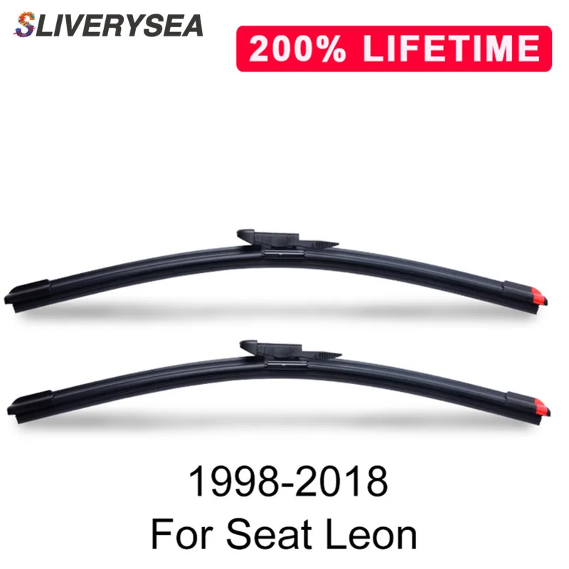 SLIVERTYSEA Замена стеклоочистителя для Seat Leon 1998-2018 силиконовая Резина лобовое стекло