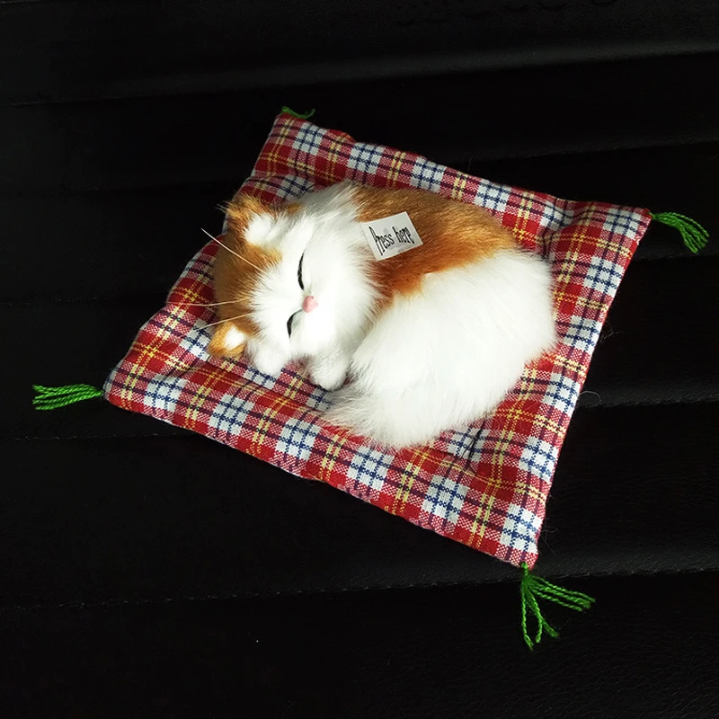Kawaii Имитационные, издающие Звук куклы-животные, украшение для дома, мягкие плюшевые спящие кошки, детские игрушки для детей, подарки на день рождения
