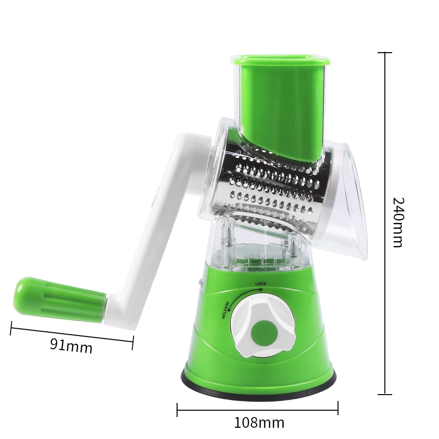 1PC 3 in 1 Manual Vegetable Cutter Slicer Multifunctional Round Mandoline Potato Cheese Kitchen Gadget Accessories QA 072 | Дом и сад