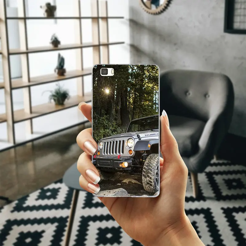 Красный Jeep Wrangler внедорожник Спорт для huawei P8 P9 P10 P20 Lite Smart Коврики 10 Pro Y3 Y5 Y6 II Y7 Honor 6X