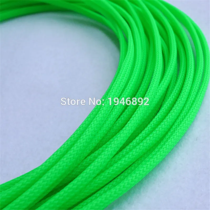 

10m 30 Meters Green - High quality 4mm Braid PET Expandable Sleeving High Density Sheathing Plaited Cable Sleeves