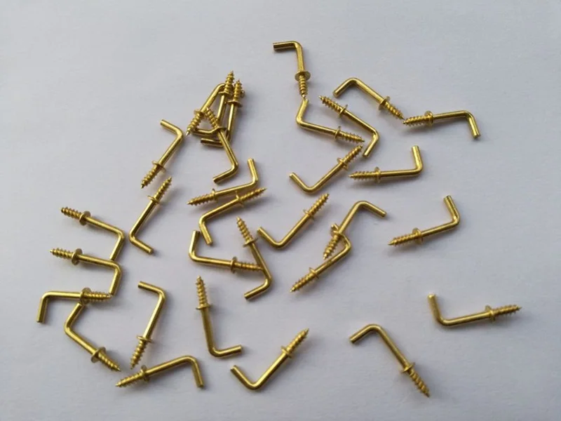 Free Shipping 500Pcs/Lot Screw Square Cup Hooks/Dresser Hooks 20x9mm Jewelry Findings | Украшения и аксессуары