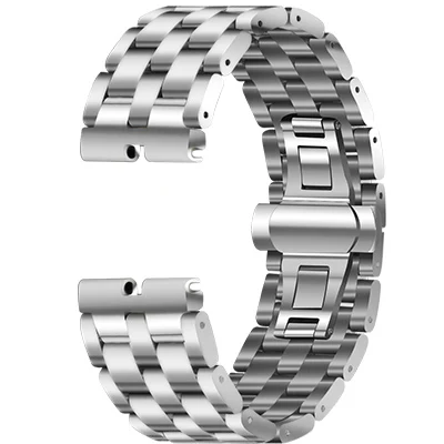 Silver Нержавеющая сталь, ремешок 22 мм для часов, ремешок для часов Motorola Moto 360 1 1st Gen, ремешок с бабочкой, ремешок для часов, черный - Цвет ремешка: Silver
