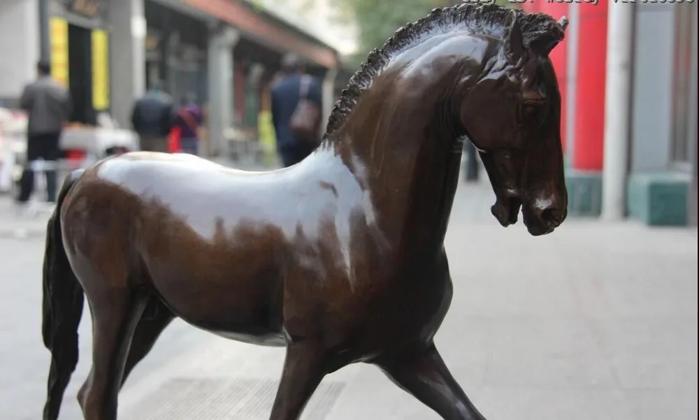 Китайская Бронзовая медная резная скульптура с изображением животных зодиака