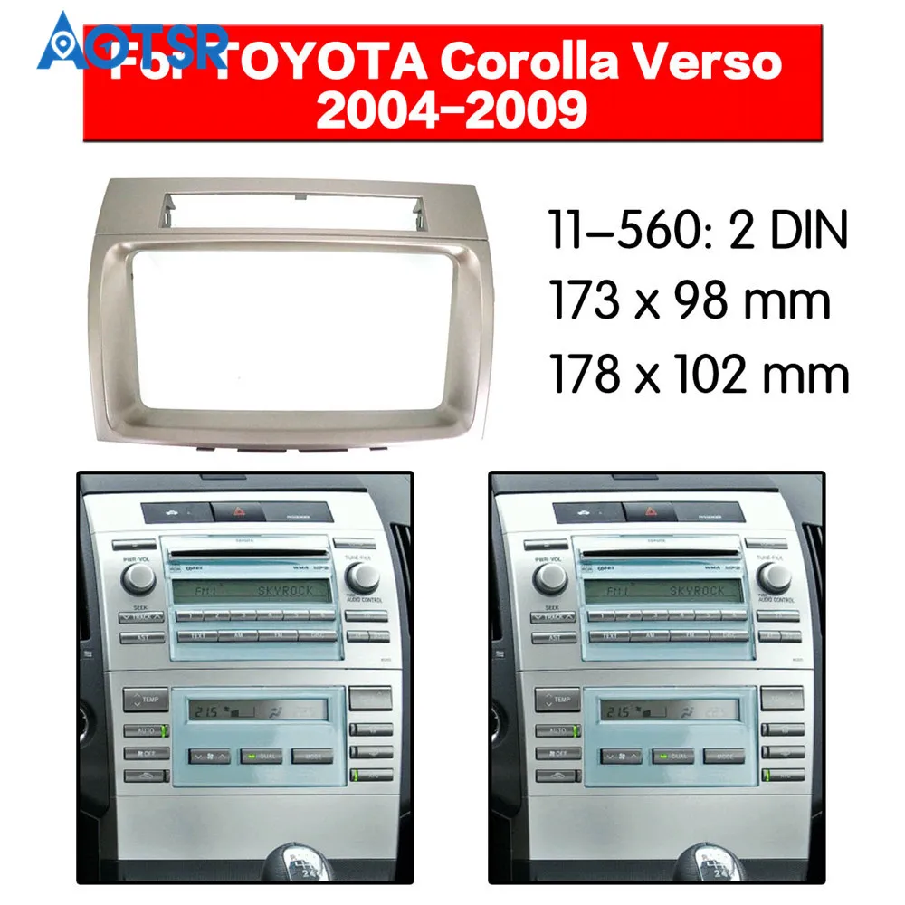 2 din радиоприемник для TOYOTA Corolla Verso 2004-2009 стерео аудио панель монтаж комплект