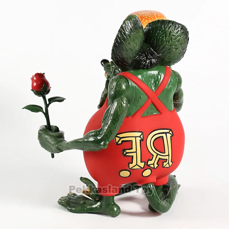 

Cartoon Rat Fink Hamburger & Rose PVC Action Model Figure Gifts Toys
