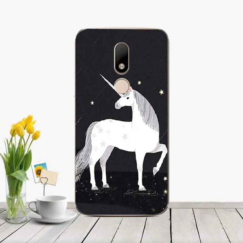 J45 Мягкий силиконовый чехол для Motorola Moto M XT1662 XT1663 розовый чехол с милыми животными чехол с принтом для Moto M задняя крышка Capas Fundas - Цвет: J45