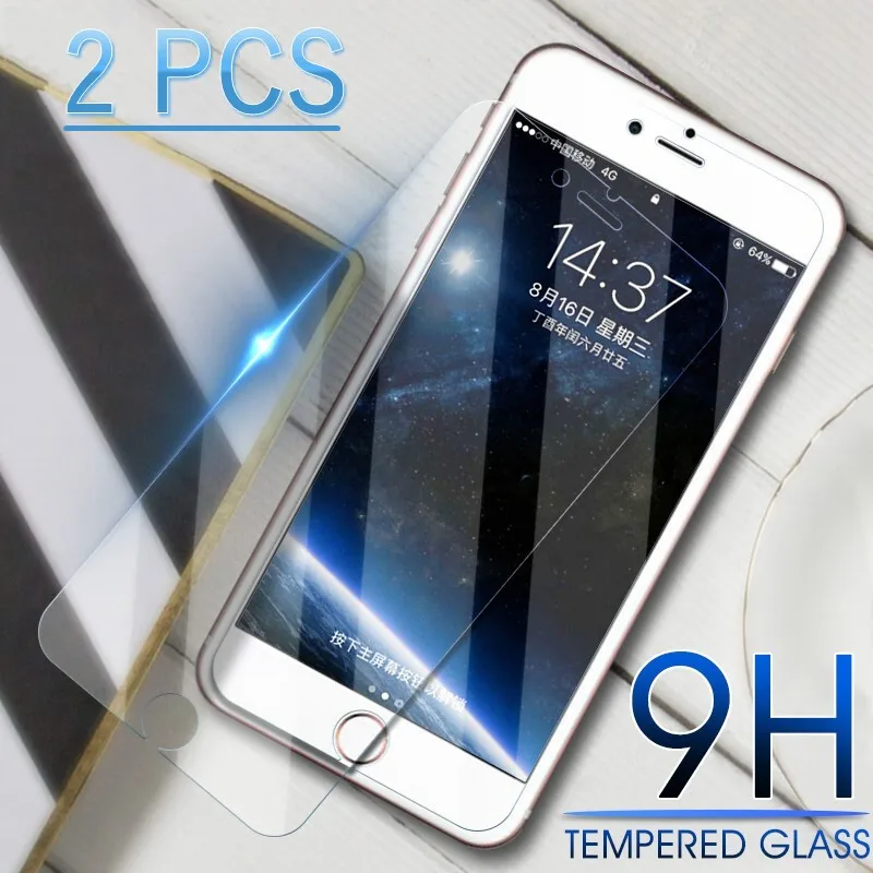 2 шт Защитная Взрывозащищенная пленка из закаленного стекла для iPhone 12 11 Pro XS MAX XR X 8