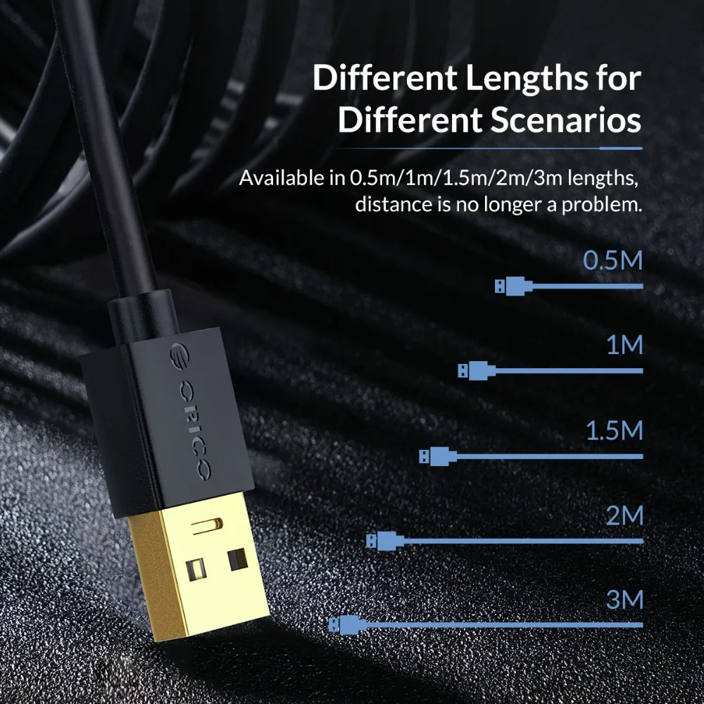 Кабель удлинитель ORICO USB3.0 Type A высокоскоростной кабель передачи данных для