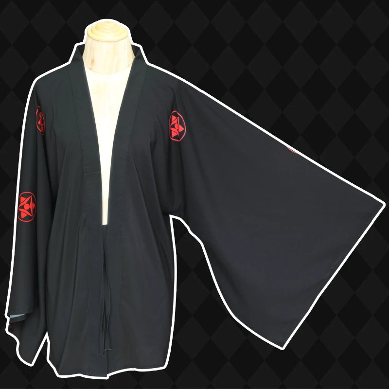 Naruto Uchiha Itachi Sasuke Cos шифоновая накидка с гексаграммой и надписью круглые глаза