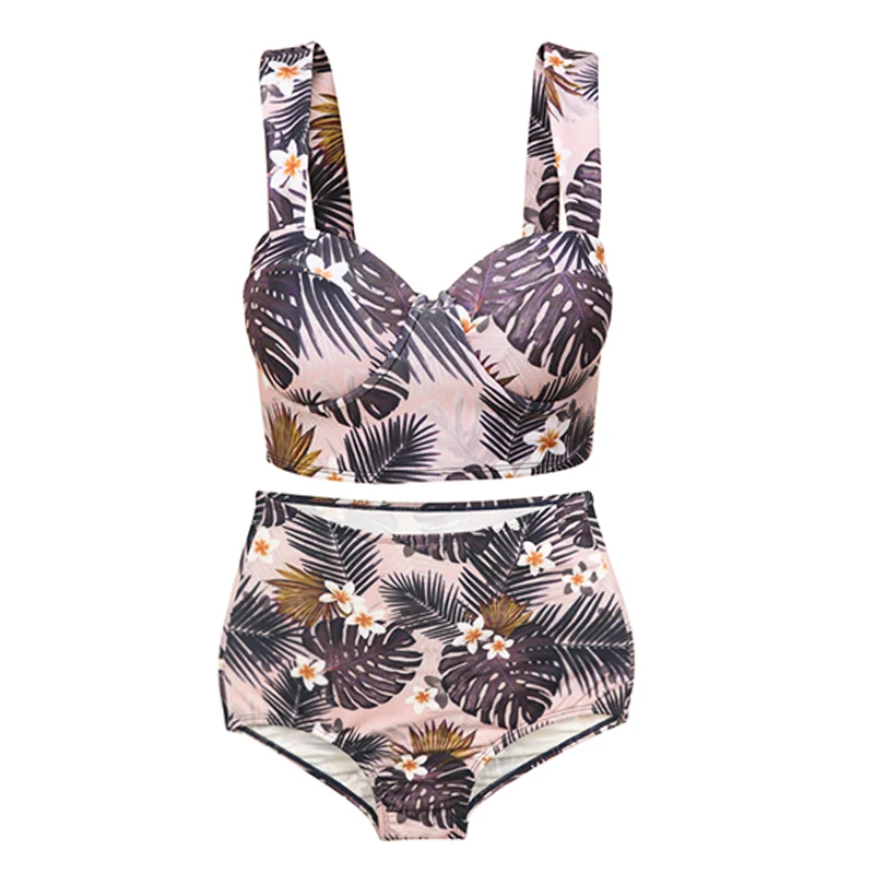 Сексуальный купальник Tankini Бикини Купальники женские летние 3 шт набор Printed
