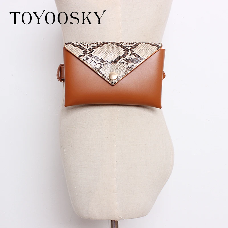 Брендовые дизайнерские поясные сумки TOYOOSKY со змеиным тиснением модная