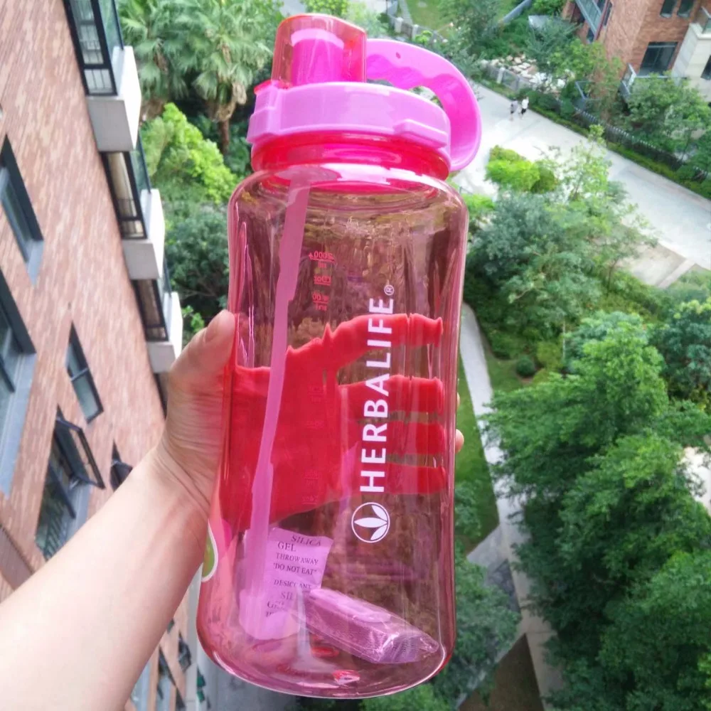 1L 2L большой бутылка для воды 1000 мл/2000 мл модный портативный Herbalife питание