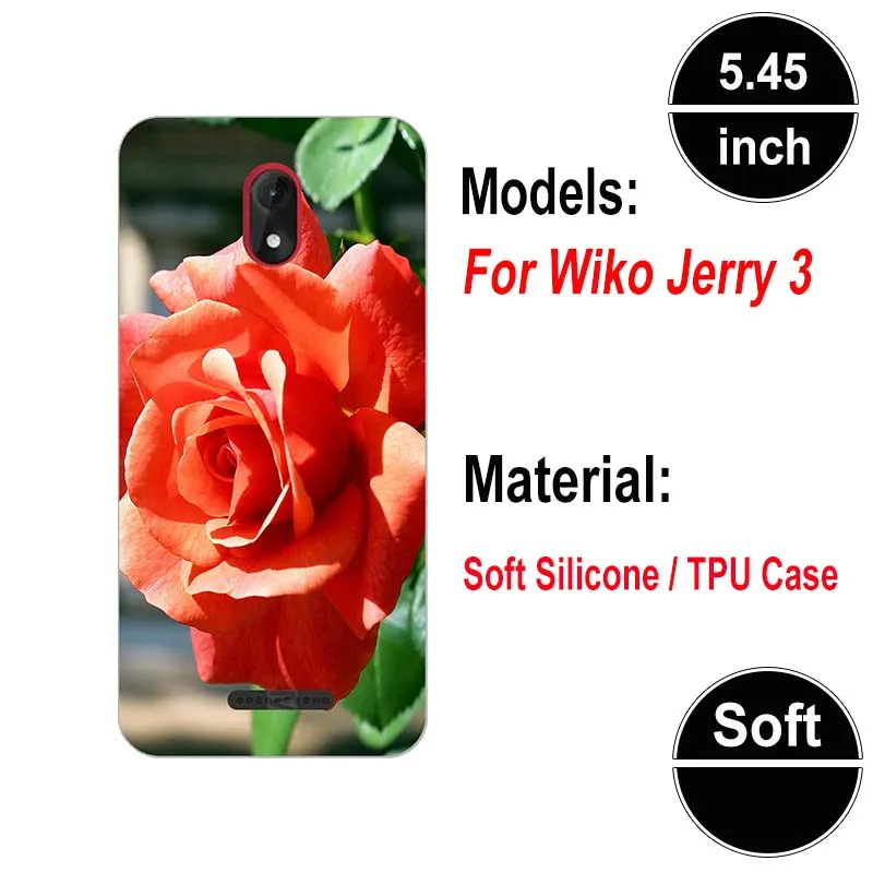 A06 Мягкий силиконовый чехол для Wiko Jerry 3 Jerry3 5,4", Чехол s для Wiko Jerry 3, мягкий чехол с рисунком - Цвет: A06