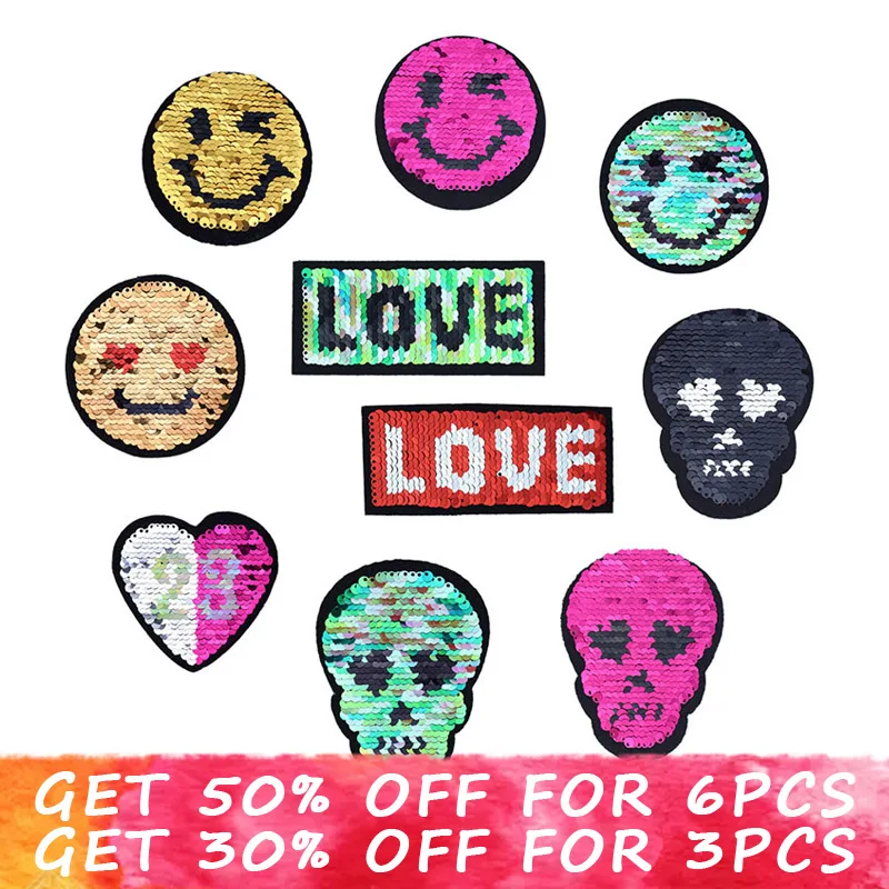 1 шт. патчи с блестками для одежды|sequin patches|patches for clothing ironpatches |