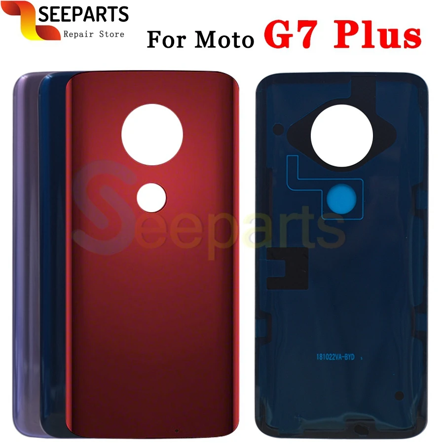Для Moto G7 Задняя крышка батареи задняя Дверная панель G7 Plus корпус G7 Play чехол запасная часть для Motorola G7 крышка батареи питания