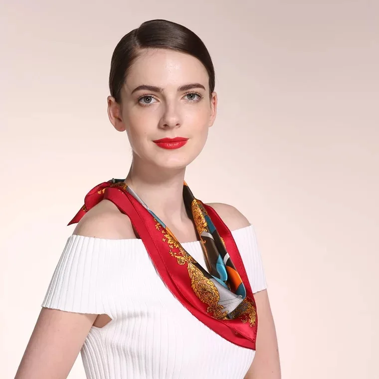 100% шелк 53*53 мини Размеры леди Neckscarf площади шеи шарф Элитный бренд чистого шелка