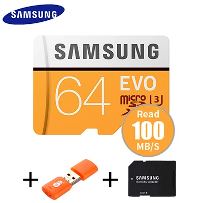 64GB 100MBs Карта памяти SAMSUNG EVO 128 Гб 64 ГБ 32 ГБ SDHC SDXC TF100M EVO MicroSD 100 м/с класс 10 Micro SD C10 UHS MB-MP32GO TF - Емкость: 64GB 100MBs