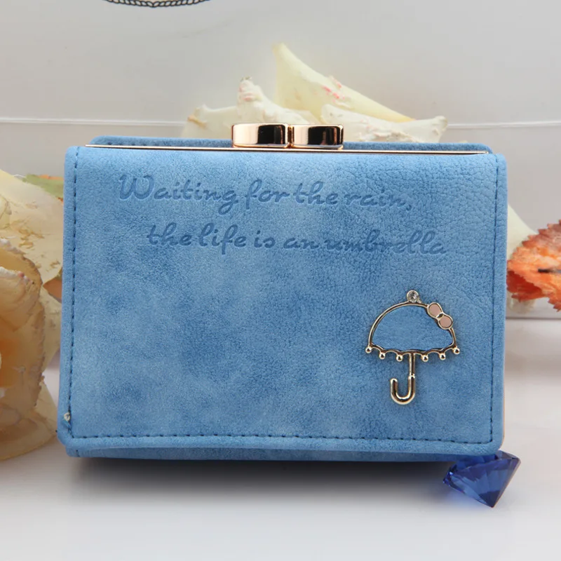 Простой милый однотонный кожаный кошелек ярких цветов Женский вечерний клатч