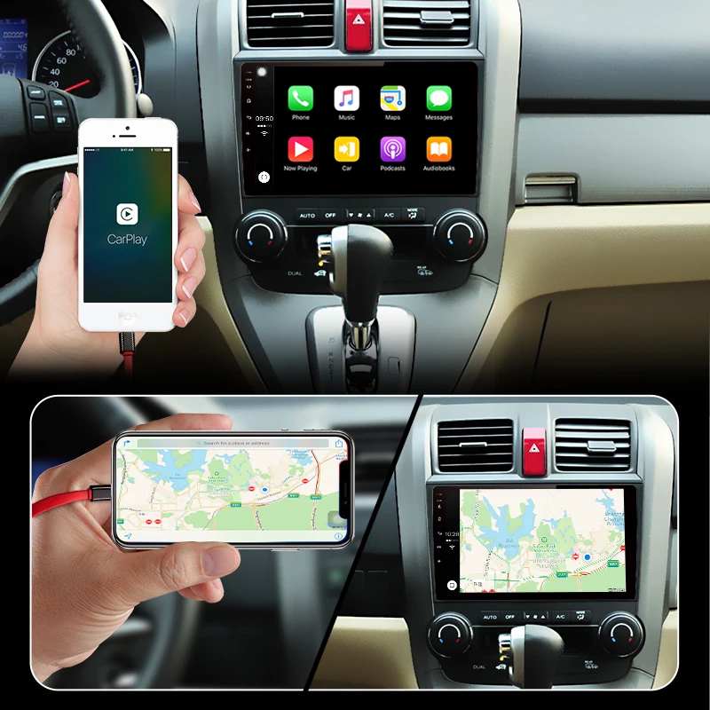 AWESAFE 4G+ 64G Android 8,1 " 2 Din автомобильный DVD CarPlay DSP gps Радио стерео плеер для Honda CRV 2007 2008 2009 2010 2011 без DVD