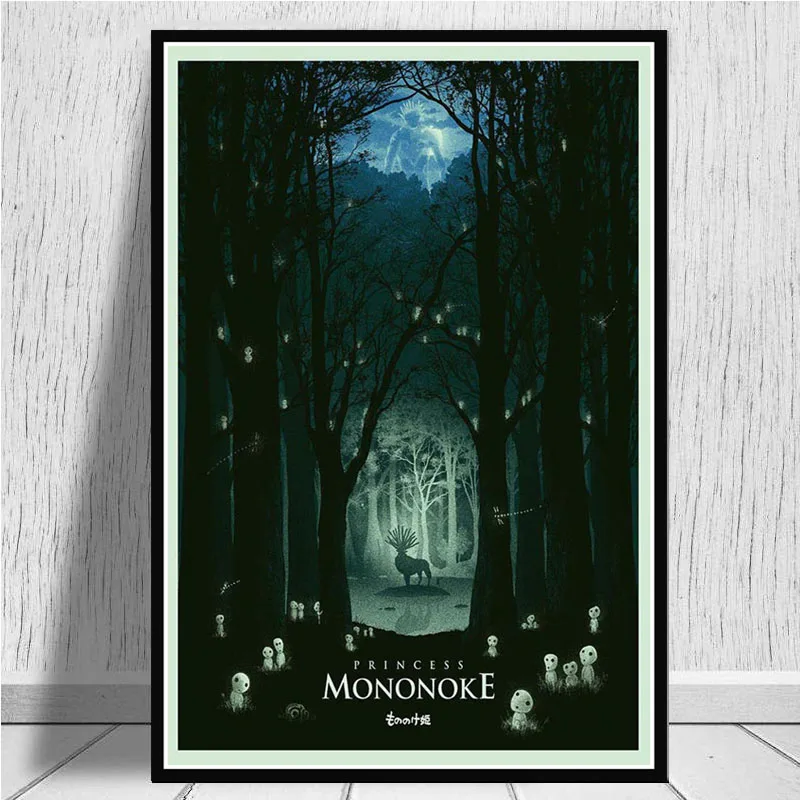 

Home Decoration Prints Painting Wall Art Princess Mononoke Japan Anime Nordic Pictures Modular Canvas Poster Bedside Background