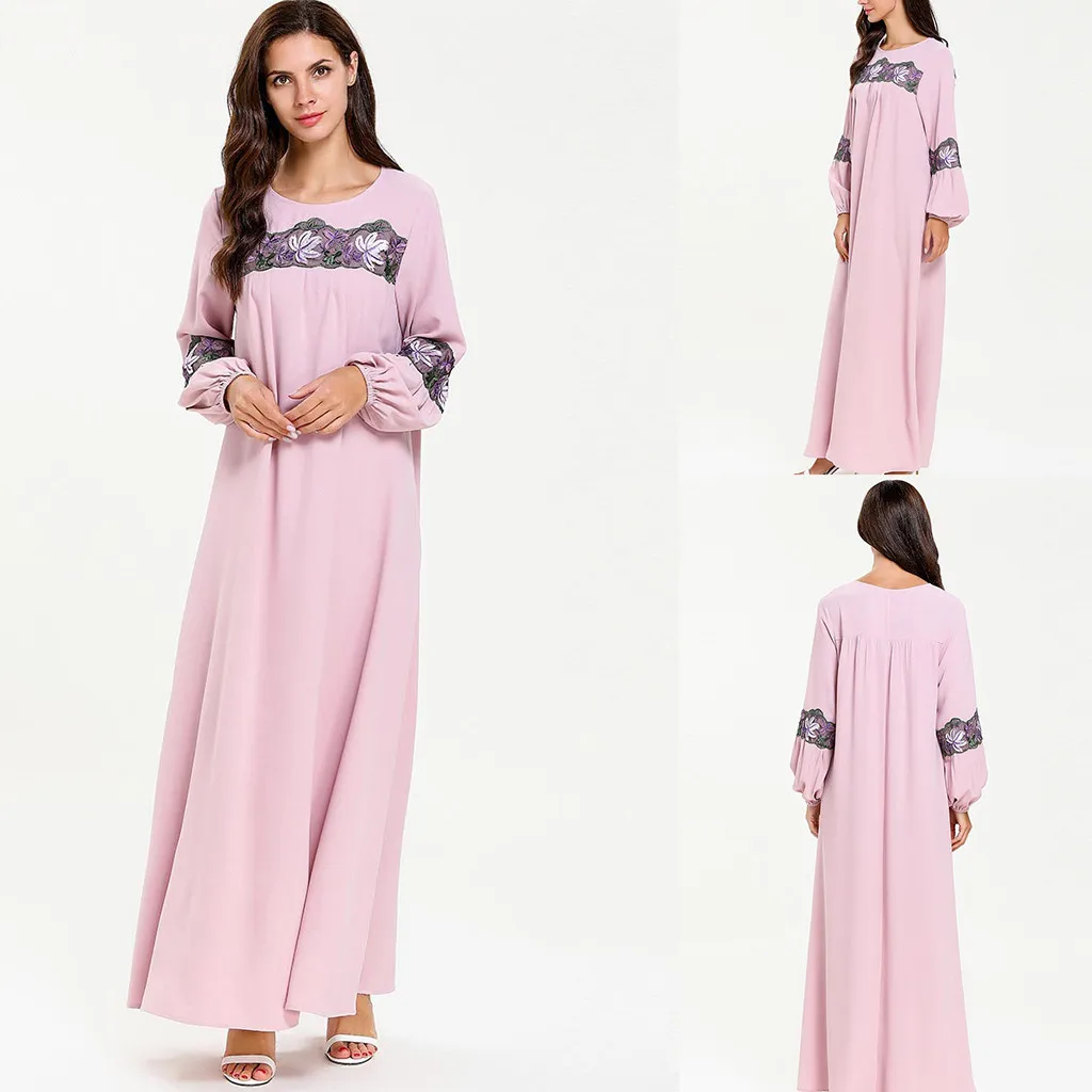 Модное мусульманское платье для женщин 2019 абайя ислам ic одежда свободное с